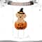 Glitzhome® 32"H Halloween Metal Labrador in Pumpkin Yard Stake